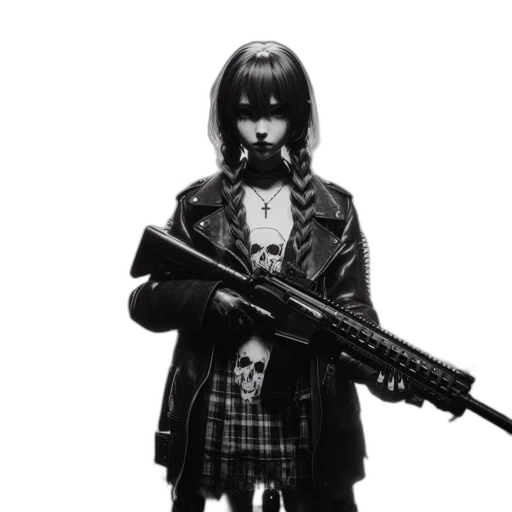 weapon, jacket, cyberpunk, concept art transparent PNG cut-out