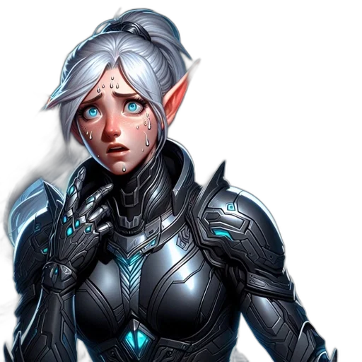 concept art, fantasy art, cyberpunk, comic book art transparent PNG cut-out