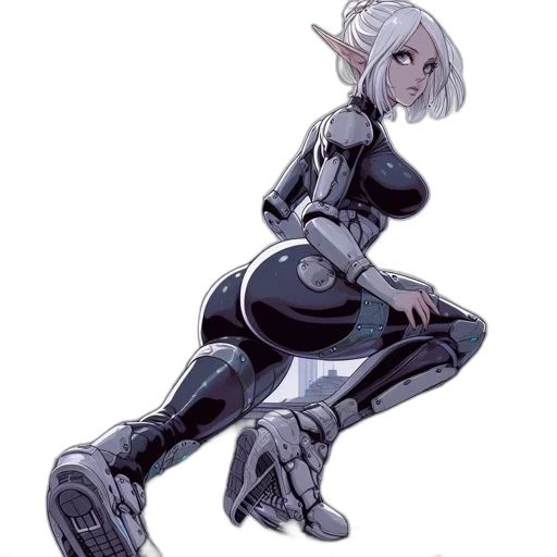 robot, weapon, staff, concept art transparent PNG cut-out