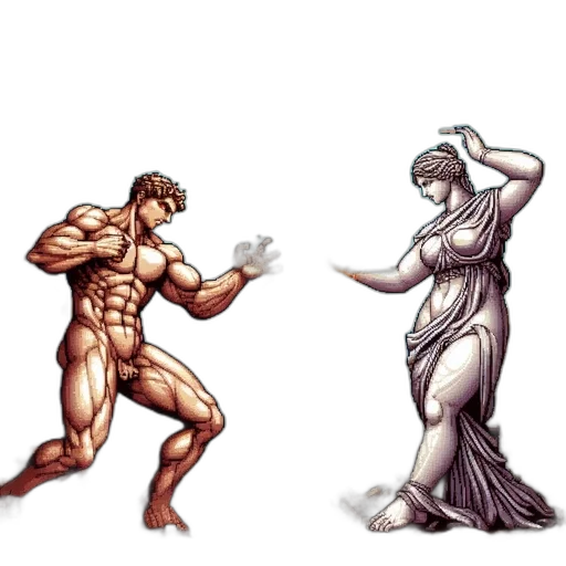 concept art, pixel art, fantasy art, comic book art transparent PNG cut-out