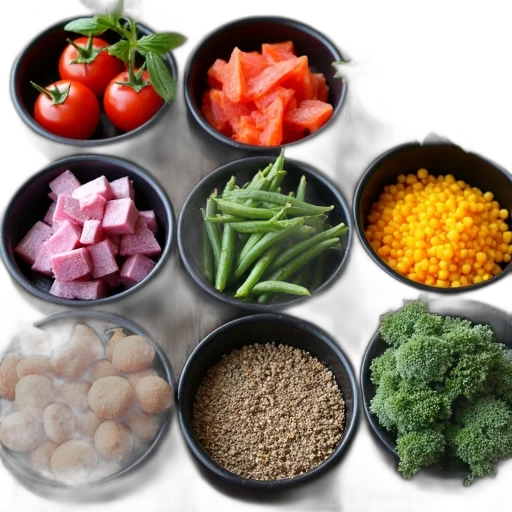 food, raw, ingredients, laid transparent PNG cut-out
