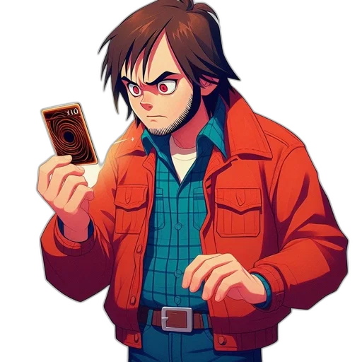 jacket, animal, weapon, staff transparent PNG cut-out