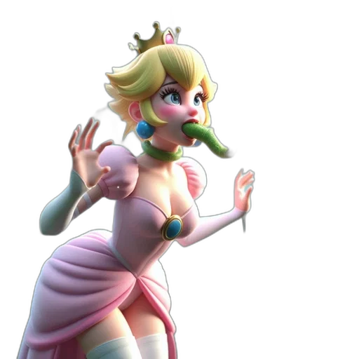 dress, crown, 3d render, concept art transparent PNG cut-out