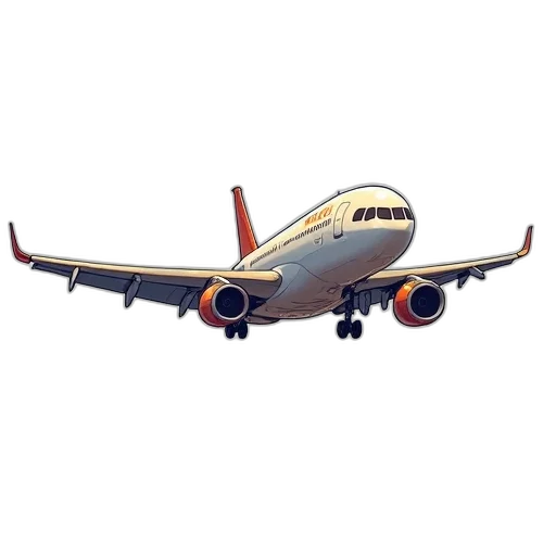 3d render, photorealistic, airplane, airship transparent PNG cut-out