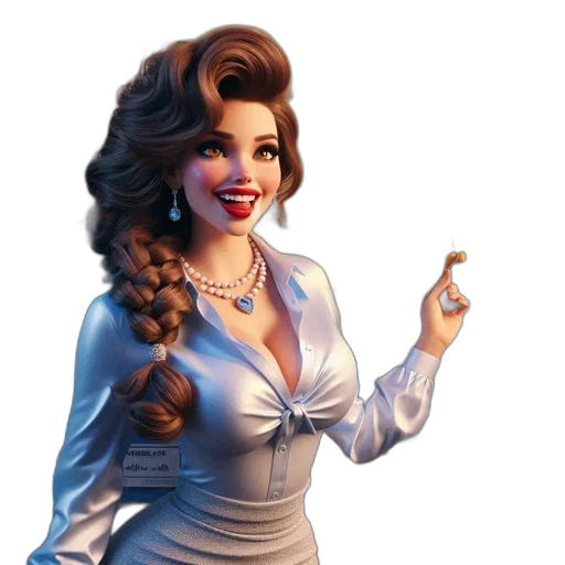 dress, jewelry, staff, cartoon transparent PNG cut-out