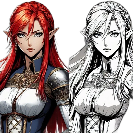 fantasy art, concept art, pixel art, comic book art transparent PNG cut-out