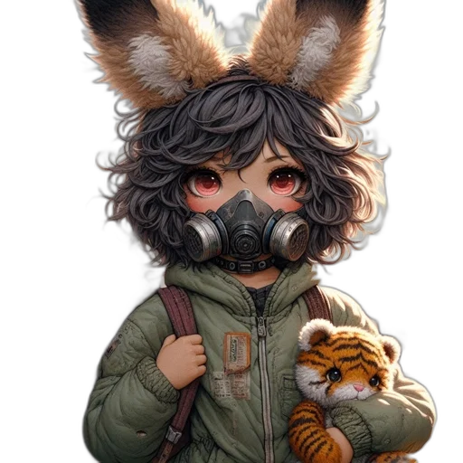 mask, animal, creature, jacket transparent PNG cut-out