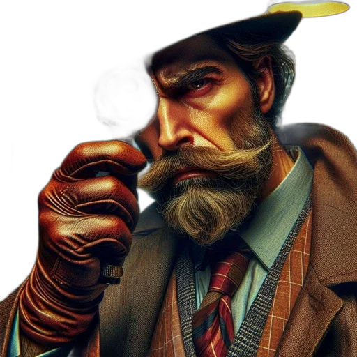 hat, face, staff, jacket transparent PNG cut-out
