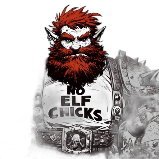 concept art, elvish-looking, man, sporting transparent PNG cut-out