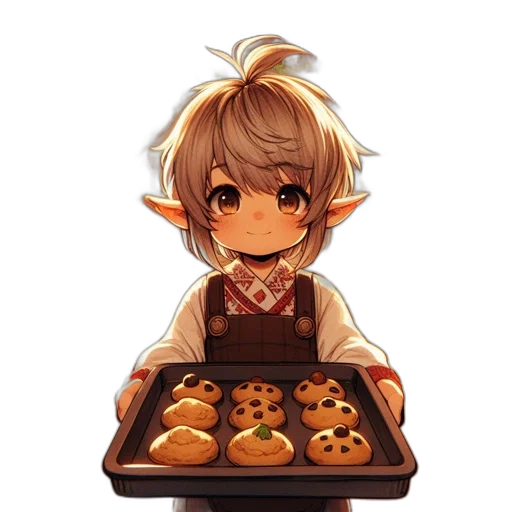 food, pixel art, anime, concept art transparent PNG cut-out