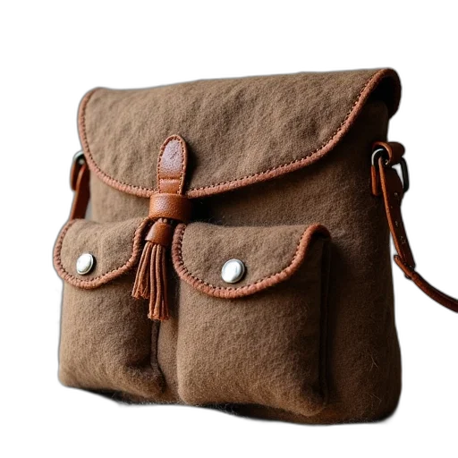earth tones, handmade, wool, purse transparent PNG cut-out