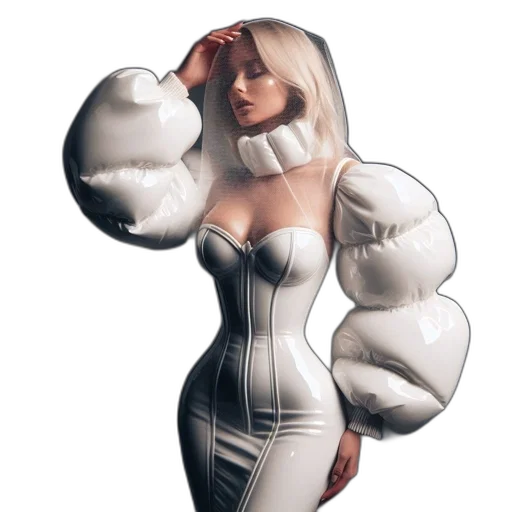dress, jacket, robot, 3d render transparent PNG cut-out