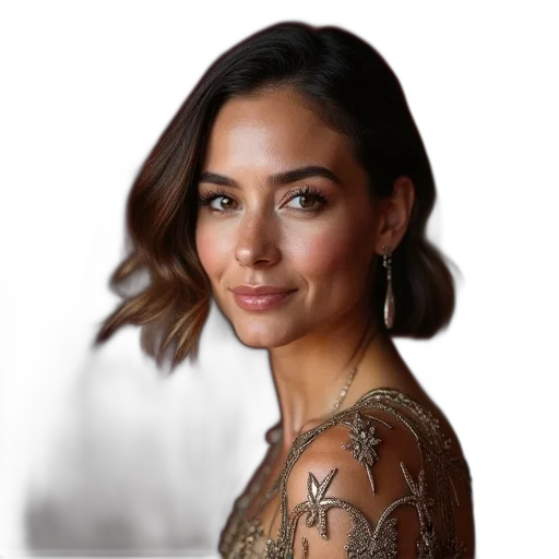 dress, face, jewelry, hair transparent PNG cut-out