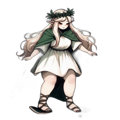 dress, staff, concept art, fantasy art transparent PNG cut-out