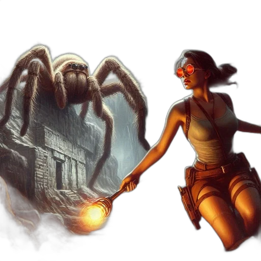 concept art, fantasy art, comic book art, underwater transparent PNG cut-out