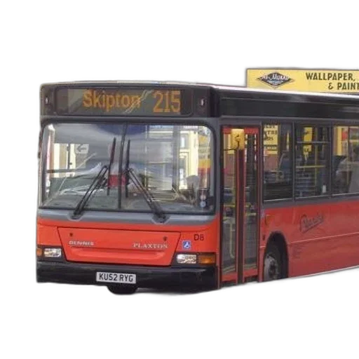photorealistic, 3d render, red, bus transparent PNG cut-out