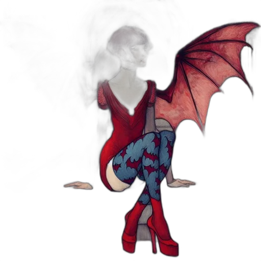dragon, dress, concept art, fantasy art transparent PNG cut-out
