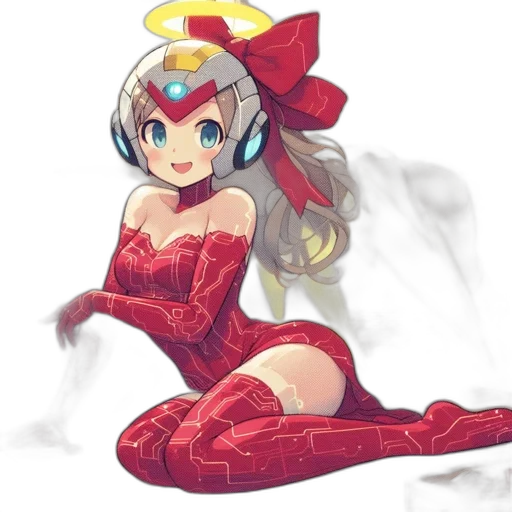 robot, dress, crown, weapon transparent PNG cut-out