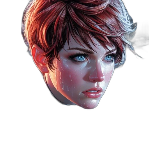 face, mask, crown, hair transparent PNG cut-out