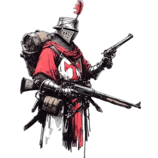 weapon, sword, staff, robot transparent PNG cut-out