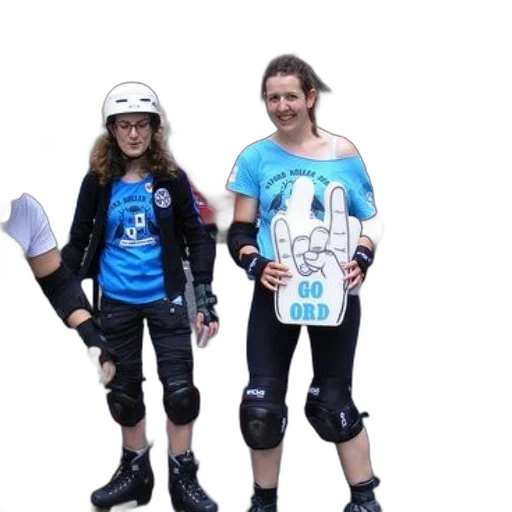 two, roller, derby, players transparent PNG cut-out
