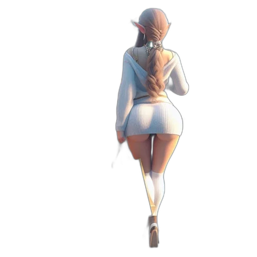 dress, jacket, staff, hat transparent PNG cut-out
