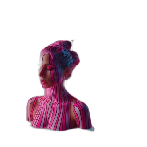 hair, dress, mask, jewelry transparent PNG cut-out