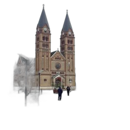 building, umbrella, photorealistic, 3d render transparent PNG cut-out