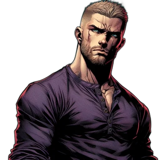 comic book art, concept art, cartoon, cyberpunk transparent PNG cut-out