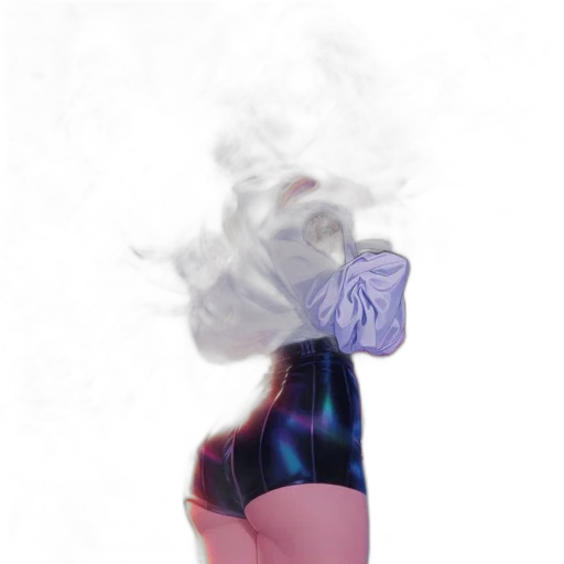 dress, jacket, hair, mask transparent PNG cut-out