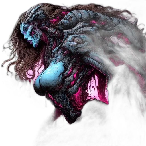 creature, hair, mask, dragon transparent PNG cut-out
