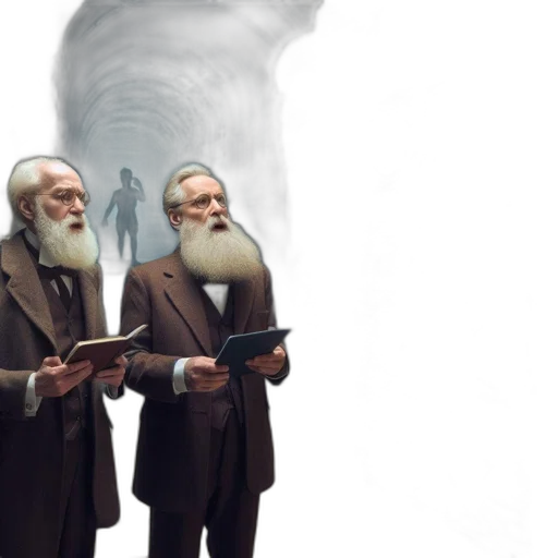 concept art, fantasy art, two, old transparent PNG cut-out