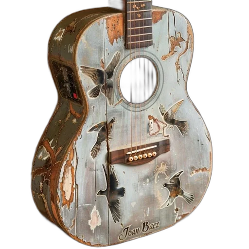 photorealistic, 3d render, acoustic, guitar transparent PNG cut-out