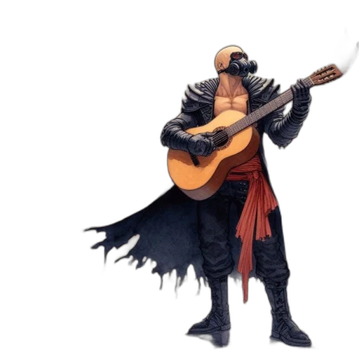 jacket, mask, weapon, concept art transparent PNG cut-out