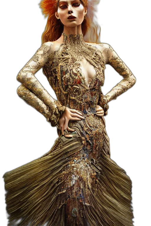 dress, jewelry, concept art, fantasy art transparent PNG cut-out