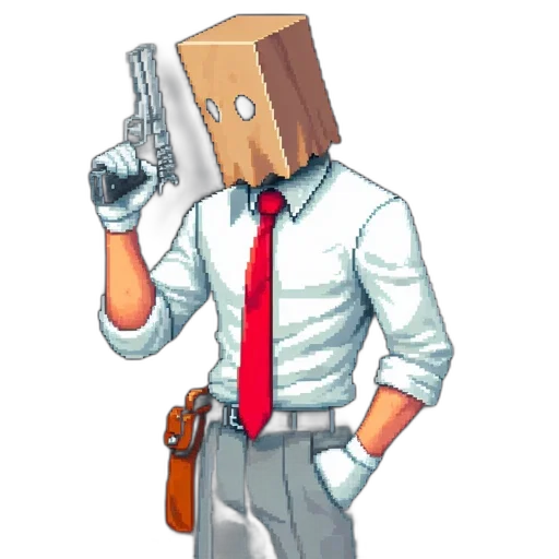 robot, weapon, staff, jacket transparent PNG cut-out