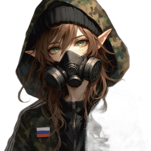 mask, jacket, face, hat transparent PNG cut-out