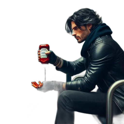 bottle, jacket, food, concept art transparent PNG cut-out
