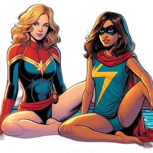 comic book art, concept art, cartoon, two transparent PNG cut-out