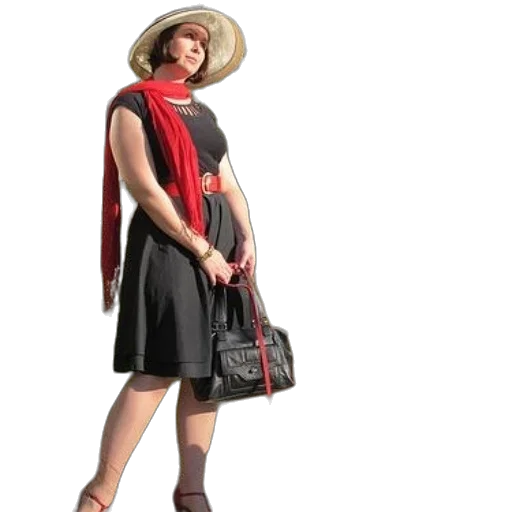 dress, hat, staff, photorealistic transparent PNG cut-out