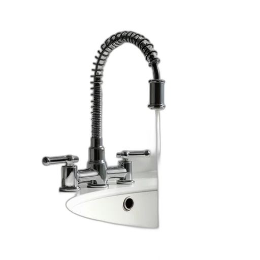 sink, spray, faucet, two transparent PNG cut-out