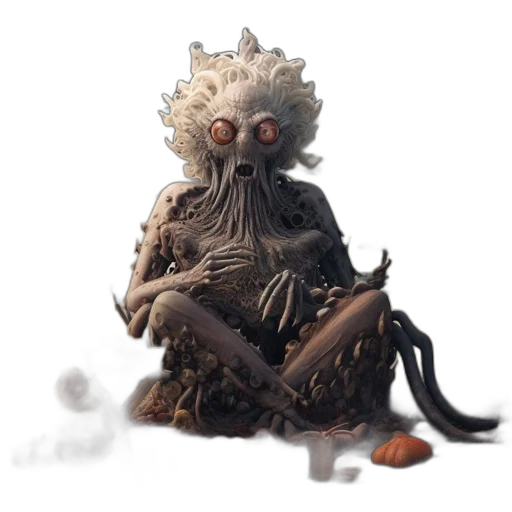 creature, staff, mask, crown transparent PNG cut-out