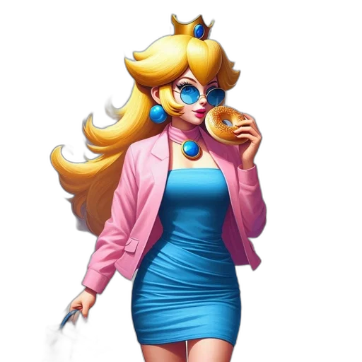 dress, jacket, staff, crown transparent PNG cut-out