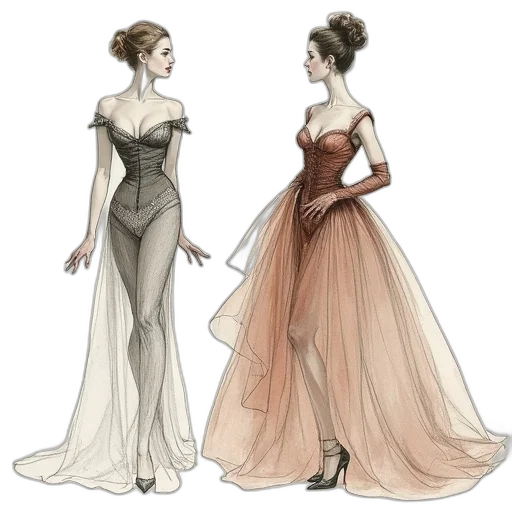 dress, concept art, fantasy art, photorealistic transparent PNG cut-out