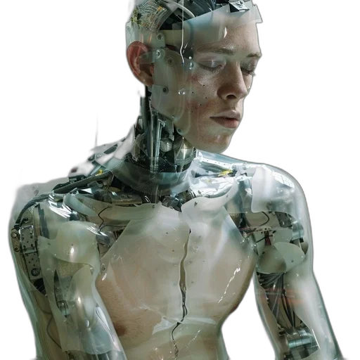 robot, face, cyberpunk, concept art transparent PNG cut-out