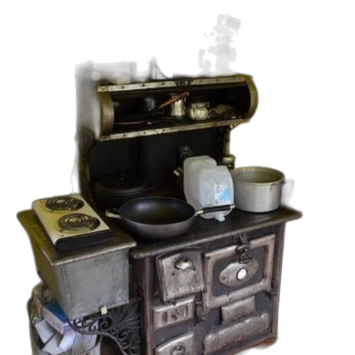 furniture, robot, 3d render, rustic transparent PNG cut-out
