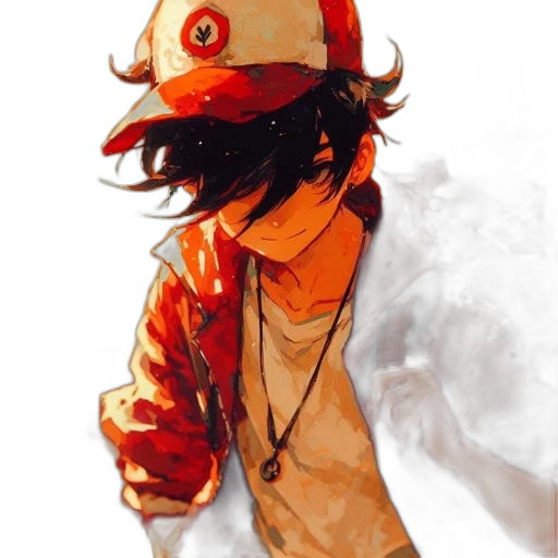 hat, mask, staff, jacket transparent PNG cut-out