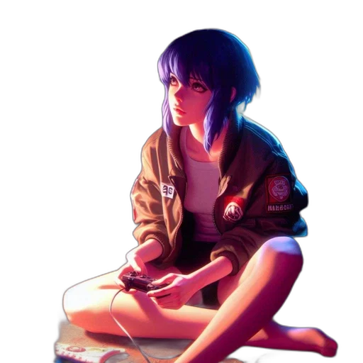 jacket, robot, weapon, face transparent PNG cut-out