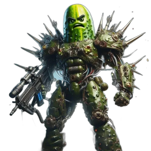 weapon, creature, staff, robot transparent PNG cut-out