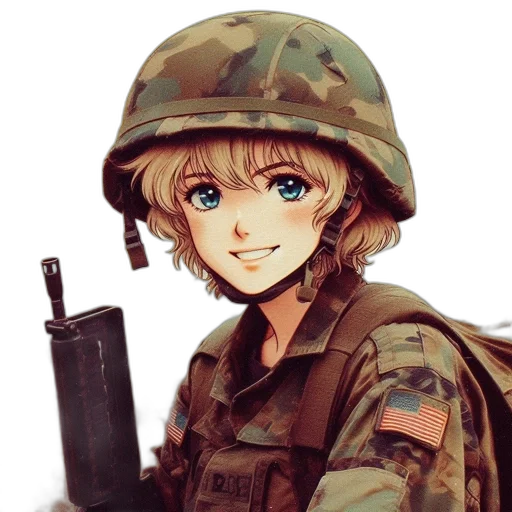 weapon, face, staff, jacket transparent PNG cut-out